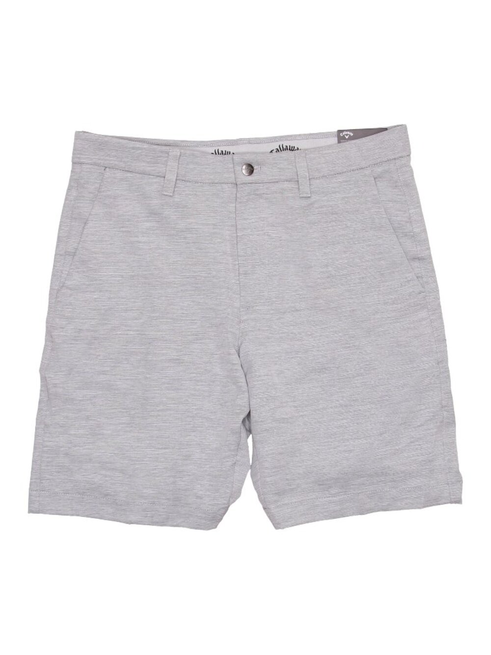 NWT Callaway Golf Men's Charcoal Micro Stripe Flat Front Shorts Size 36